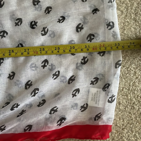 Nautical Anchor Print Infinity Scarf - Picture 4 of 4